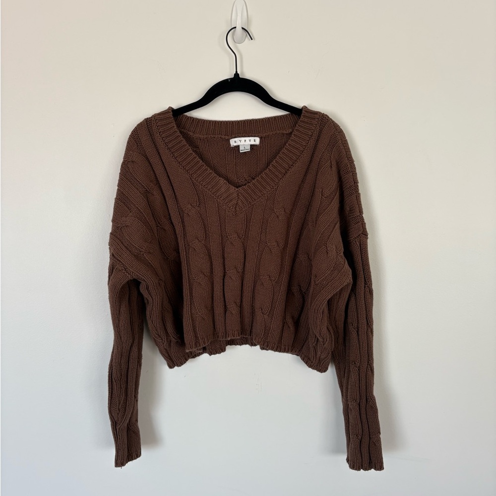 HYFVE Chocolate V-Neck Sweater
